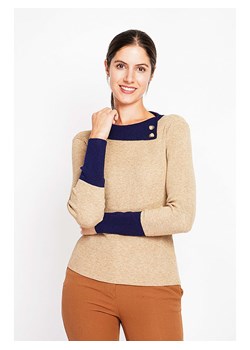 ASSUILI Sweter w kolorze beżowym ze sklepu Limango Polska w kategorii Swetry damskie - zdjęcie 188484124