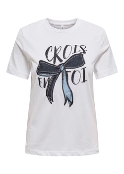 ONLY Koszulka w kolorze białym ze sklepu Limango Polska w kategorii Bluzki damskie - zdjęcie 188485982