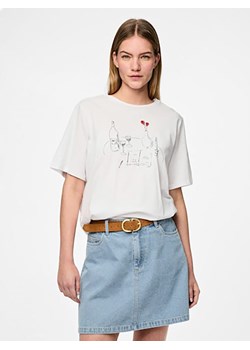 Pieces Koszulka "Signe" w kolorze białym ze sklepu Limango Polska w kategorii Bluzki damskie - zdjęcie 188486663