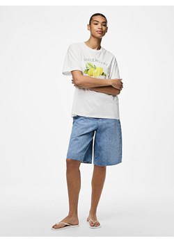 Pieces Koszulka "Thea" w kolorze białym ze sklepu Limango Polska w kategorii Bluzki damskie - zdjęcie 188486673