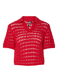 Pieces Koszulka "Filuca" w kolorze czerwonym ze sklepu Limango Polska w kategorii Bluzki damskie - zdjęcie 188486720