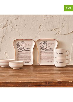 BELLA MAISON 8-częściowy zestaw śniadaniowy w kolorze kremowo-brązowym ze sklepu Limango Polska w kategorii Naczynia - zdjęcie 188489850