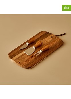 BELLA MAISON 4-częściowy zestaw w kolorze brązowym do sera ze sklepu Limango Polska w kategorii Misy i tace dekoracyjne - zdjęcie 188489874