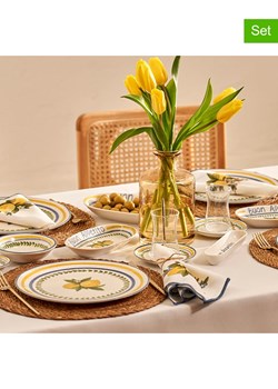 BELLA MAISON 26-częściowy zestaw śniadaniowy "Lemoncello" w kolorze białym ze wzorem ze sklepu Limango Polska w kategorii Naczynia - zdjęcie 188489962