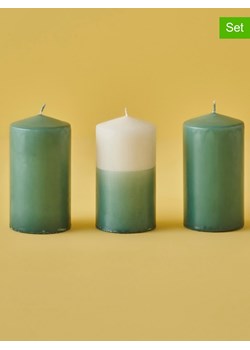 BELLA MAISON Świece (3 szt.) "Hill Baton Mum" w kolorze zielonym - wys. 11 x Ø 5 cm ze sklepu Limango Polska w kategorii Świece i dyfuzory - zdjęcie 188490013