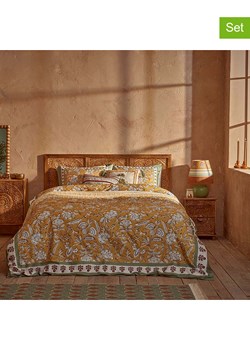 BELLA MAISON 2-częściowy komplet pościeli satynowej w kolorze żółto-zielonym ze sklepu Limango Polska w kategorii Pościele - zdjęcie 188490133