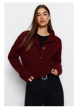 trendyol Kardigan w kolorze bordowym ze sklepu Limango Polska w kategorii Swetry damskie - zdjęcie 188490582