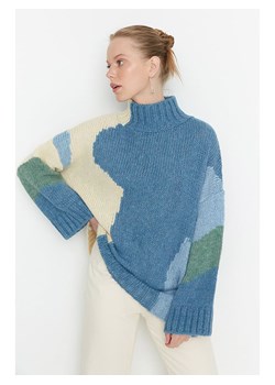 trendyol Sweter w kolorze niebiesko-beżowym ze sklepu Limango Polska w kategorii Swetry damskie - zdjęcie 188491150