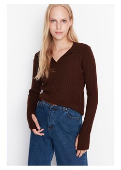 trendyol Sweter w kolorze brązowym ze sklepu Limango Polska w kategorii Swetry damskie - zdjęcie 188491301