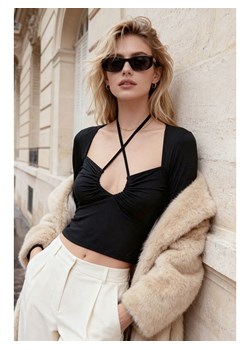 trendyol Top w kolorze czarnym ze sklepu Limango Polska w kategorii Bluzki damskie - zdjęcie 188491683