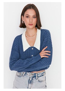 trendyol Kardigan w kolorze niebieskim ze sklepu Limango Polska w kategorii Swetry damskie - zdjęcie 188491774