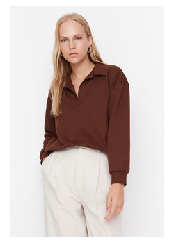 trendyol Bluza w kolorze brązowym ze sklepu Limango Polska w kategorii Bluzy damskie - zdjęcie 188491881