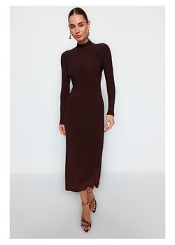 trendyol Sukienka w kolorze brązowym ze sklepu Limango Polska w kategorii Sukienki - zdjęcie 188492021
