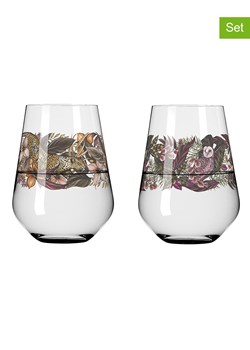 RITZENHOFF Szklanki (2 szt.) "Schattenfauna" ze wzorem - 540 ml ze sklepu Limango Polska w kategorii Naczynia - zdjęcie 188493133
