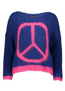 miss goodlife Sweter "Peace" w kolorze granatowo-różowym ze sklepu Limango Polska w kategorii Swetry damskie - zdjęcie 188493693