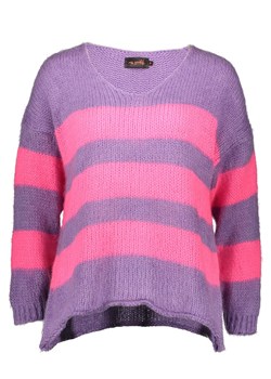 miss goodlife Sweter "Stripes" w kolorze fioletowo-różowym ze sklepu Limango Polska w kategorii Swetry damskie - zdjęcie 188493702