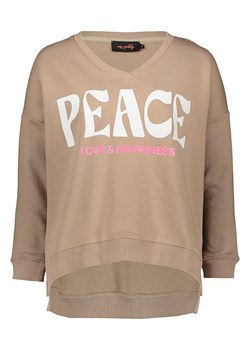 miss goodlife Bluza "Peace Love &amp; Happiness" w kolorze beżowym ze sklepu Limango Polska w kategorii Bluzy damskie - zdjęcie 188493833