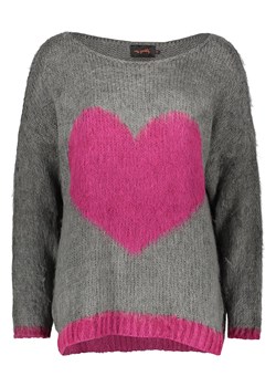 miss goodlife Sweter "Heart" w kolorze szaro-różowym ze sklepu Limango Polska w kategorii Swetry damskie - zdjęcie 188493841