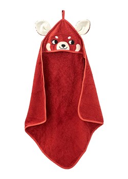 roommate Ręcznik "Red Panda" w kolorze czerwonym z kapturem - 75 x 75 cm ze sklepu Limango Polska w kategorii Ręczniki dla dzieci - zdjęcie 188494063