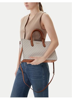 MICHAEL Michael Kors Torebka Scarlett Medium Signature Logo Satchel 30F4GETS2B Beżowy ze sklepu MODIVO w kategorii Torebki damskie - zdjęcie 188500541