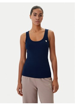 Guess Top V4YP06 K8RT2 Granatowy Regular Fit ze sklepu MODIVO w kategorii Bluzki damskie - zdjęcie 188500561