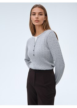 Mohito - Szary sweter z wiskozą - szary ze sklepu Mohito w kategorii Swetry damskie - zdjęcie 188500963