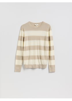 Reserved - Sweter z wełny merino - beżowy ze sklepu Reserved w kategorii Swetry męskie - zdjęcie 188501140