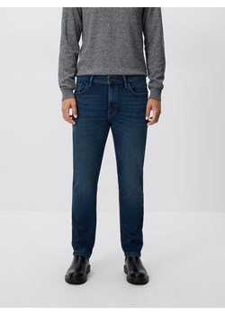 Reserved - Jeansy slim z efektem sprania - granatowy ze sklepu Reserved w kategorii Jeansy męskie - zdjęcie 188501532