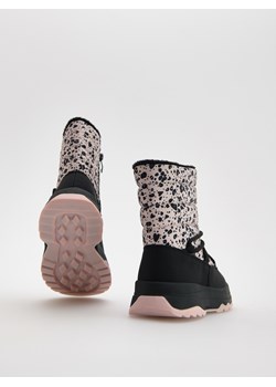 Reserved - Ocieplane śniegowce z wiązaniem - czarny ze sklepu Reserved w kategorii Buty zimowe dziecięce - zdjęcie 188502541