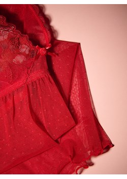 Reserved - Koszula nocna z haftem - czerwony ze sklepu Reserved w kategorii Koszule nocne - zdjęcie 188502573