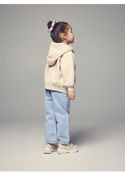 Reserved - Rozpinana bluza z nadrukiem na plecach - beżowy ze sklepu Reserved w kategorii Bluzy dziewczęce - zdjęcie 188502692