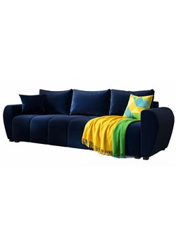 Granatowa nowoczesna kanapa rozkładana z pojemnikiem M9-P98 ze sklepu Edinos.pl w kategorii Sofy i kanapy - zdjęcie 188503030