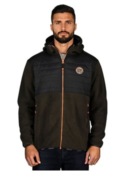 Geographical Norway Kurtka polarowa "Tangus" w kolorze khaki ze sklepu Limango Polska w kategorii Bluzy męskie - zdjęcie 188503470