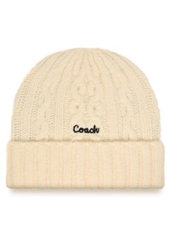 Coach Czapka CCL47 Écru ze sklepu MODIVO w kategorii Czapki zimowe damskie - zdjęcie 188503982