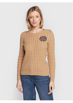 Lauren Ralph Lauren Sweter 200881875008 Beżowy Regular Fit ze sklepu MODIVO w kategorii Swetry damskie - zdjęcie 188504081