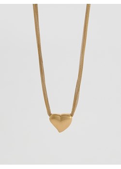 Reserved - Naszyjnik z zawieszką serce - złoty ze sklepu Reserved w kategorii Naszyjniki - zdjęcie 188504571
