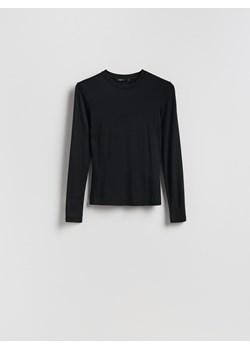 Reserved - Longsleeve z włókna bambusowego - czarny ze sklepu Reserved w kategorii Bluzki damskie - zdjęcie 188504670