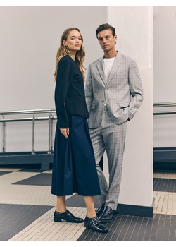 Reserved - Marynarka slim fit z wiskozą - jasnoszary ze sklepu Reserved w kategorii Marynarki męskie - zdjęcie 188504832