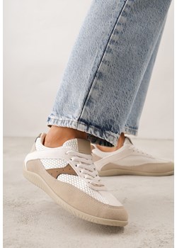 Brązowe Sneakersy Ozdobione Geometrycznym Motywem  Lamemisia ze sklepu born2be.pl w kategorii Buty sportowe damskie - zdjęcie 188504873