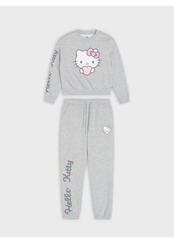 Sinsay - Bawełniany komplet: bluza i spodnie Hello Kitty - szary ze sklepu Sinsay w kategorii Komplety dziewczęce - zdjęcie 188505100