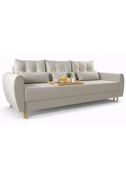 Beżowa sofa rozkładana W4-F40 ze sklepu Edinos.pl w kategorii Sofy i kanapy - zdjęcie 188505124