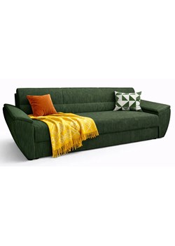 Zielona sztruksowa sofa z funkcją spania N4-C89 ze sklepu Edinos.pl w kategorii Sofy i kanapy - zdjęcie 188505131