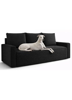 Czarna rozkładana sofa boucle z pojemnikiem H8-L55 ze sklepu Edinos.pl w kategorii Sofy i kanapy - zdjęcie 188505132