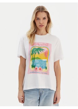 Roxy T-Shirt ERJZT05899 Biały Regular Fit ze sklepu MODIVO w kategorii Bluzki damskie - zdjęcie 188506201