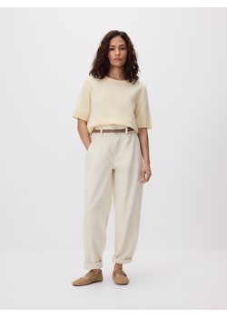 Reserved - Jeansy paperbag - beżowy ze sklepu Reserved w kategorii Jeansy damskie - zdjęcie 188506860