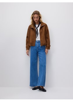 Reserved - Kurtka z imitacji zamszu - brązowy ze sklepu Reserved w kategorii Kurtki damskie - zdjęcie 188506952