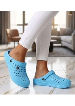 Niebieskie klapki damskie na plażę /H2 18646 S185/ ze sklepu Pantofelek24.pl w kategorii Klapki damskie - zdjęcie 188507613