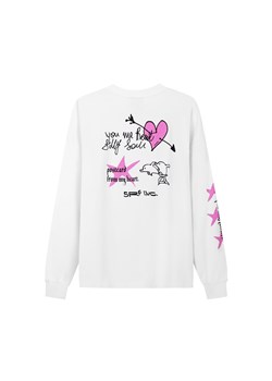 Card From My Heart LS - Paper White ze sklepu Surf Inc w kategorii T-shirty męskie - zdjęcie 188508983