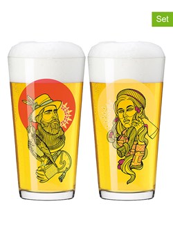 RITZENHOFF Szklanki (2 szt.) w kolorze czarnym ze wzorem - 432 ml ze sklepu Limango Polska w kategorii Naczynia - zdjęcie 188510384
