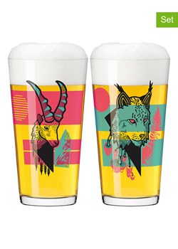 RITZENHOFF Szklanki (2 szt.) w kolorze różowo-niebieskim - 432 ml ze sklepu Limango Polska w kategorii Naczynia - zdjęcie 188510391